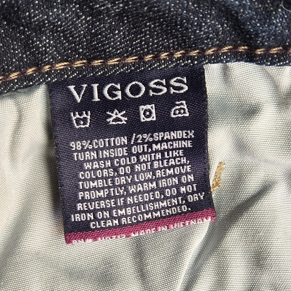 Vigoss Womens 31 The Chelsea Boot Cut Denim Jeans Y2k Classic W31 L33 Dark wash - Picture 4 of 12